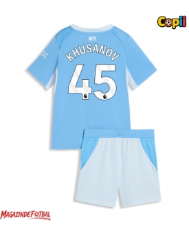 Manchester City Abdukodir Khusanov #45 Echipament de Fotbal Replică 2026-27 Copii Acasa (+ Șorturi)